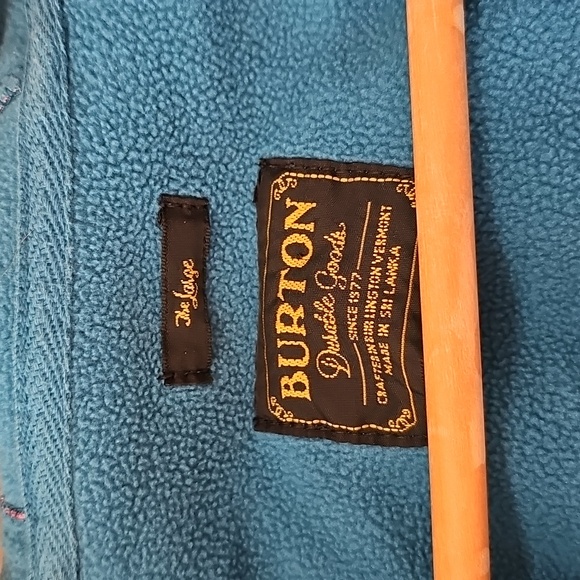 Burtons Womens L Durable Goods Zip Up Hoodie  Embroidered Spell Out Striped - Picture 4 of 6